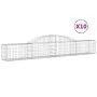 Gabion baskets 10 units, arched shape, iron, 300x30x40/60 cm by vidaXL, Pots and planters - Ref: Foro24-3146475, Price: 618,4...
