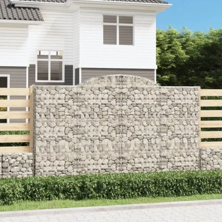 Gabion baskets 3 pcs arch shape iron 300x50x180/200 cm by vidaXL, Pots and planters - Ref: Foro24-3146774, Price: 570,88 €, D...