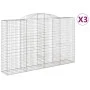 Gabion baskets 3 pcs arch shape iron 300x50x180/200 cm by vidaXL, Pots and planters - Ref: Foro24-3146774, Price: 570,88 €, D...