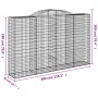 Gabionenkörbe 3 Stück Bogenform Eisen 300x50x180/200 cm von vidaXL, Töpfe und Pflanzgefäße - Ref: Foro24-3146774, Preis: 578,...