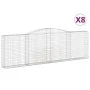 Gabionenkörbe 8 Stück Bogenform Eisen 400x30x120/140 cm von vidaXL, Töpfe und Pflanzgefäße - Ref: Foro24-3146885, Preis: 1,00...