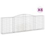 Gabionenkörbe 8 Stück Bogenform Eisen 400x30x120/140 cm von vidaXL, Töpfe und Pflanzgefäße - Ref: Foro24-3146885, Preis: 1,00...