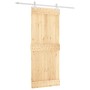 Puerta corredera con herrajes madera maciza de pino 85x210 cm