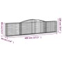 Gabion baskets 2 pcs arc shape iron 400x30x80/100 cm by vidaXL, Pots and planters - Ref: Foro24-3146853, Price: 233,51 €, Dis...