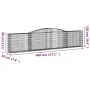 Gabion baskets 2 pcs arc shape iron 400x30x80/100 cm by vidaXL, Pots and planters - Ref: Foro24-3146853, Price: 230,93 €, Dis...