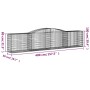 Gabion baskets 7 pcs arch shape iron 400x50x80/100 cm by vidaXL, Pots and planters - Ref: Foro24-3146988, Price: 958,36 €, Di...