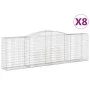 Gabion baskets 8 pcs arch shape iron 400x50x120/140 cm by vidaXL, Pots and planters - Ref: Foro24-3147015, Price: 1,00 €, Dis...