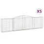 Gabionenkörbe 5 Stück bogenförmiges Eisen 400x30x100/120 cm von vidaXL, Töpfe und Pflanzgefäße - Ref: Foro24-3146869, Preis: ...