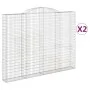 Gabion baskets 2 units, arched shape, iron, 300x30x220/240 cm by vidaXL, Pots and planters - Ref: Foro24-3146629, Price: 413,...