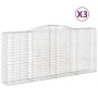 Gabionenkörbe 3 Stück Bogenform Eisen 400x50x180/200 cm von vidaXL, Töpfe und Pflanzgefäße - Ref: Foro24-3147049, Preis: 734,...