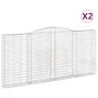 Gabion baskets 2 units, arched shape, iron, 400x30x180/200 cm by vidaXL, Pots and planters - Ref: Foro24-3146918, Price: 442,...
