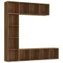 3er-Set Regal aus brauner Eiche/TV-Möbel 180x30x180 cm von vidaXL, Bücherregale und Regale - Ref: Foro24-3152715, Preis: 204,...