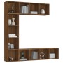 3er-Set Regal aus brauner Eiche/TV-Möbel 180x30x180 cm von vidaXL, Bücherregale und Regale - Ref: Foro24-3152715, Preis: 205,...