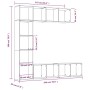 3er-Set Regal aus brauner Eiche/TV-Möbel 180x30x180 cm von vidaXL, Bücherregale und Regale - Ref: Foro24-3152715, Preis: 205,...