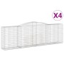 Gabionenkörbe 4 Stück Bogenform Eisen 400x50x120/140 cm von vidaXL, Töpfe und Pflanzgefäße - Ref: Foro24-3147011, Preis: 730,...