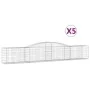 Gabion baskets 5 pcs arc shape iron 400x50x60/80 cm by vidaXL, Pots and planters - Ref: Foro24-3146973, Price: 576,41 €, Disc...