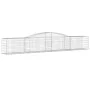 Gabion baskets 5 pcs arc shape iron 400x50x60/80 cm by vidaXL, Pots and planters - Ref: Foro24-3146973, Price: 576,41 €, Disc...