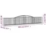 Gabion baskets 5 pcs arc shape iron 400x50x60/80 cm by vidaXL, Pots and planters - Ref: Foro24-3146973, Price: 576,41 €, Disc...