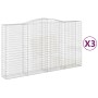 Gabionenkörbe 3 Stück Bogenform Eisen 400x50x220/240 cm von vidaXL, Töpfe und Pflanzgefäße - Ref: Foro24-3147075, Preis: 888,...