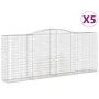 Cestas de gaviones 5 uds forma de arco hierro 400x50x160/180 cm de vidaXL, Maceteros y jardineras - Ref: Foro24-3147038, Prec...