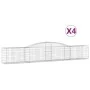 Gabion baskets 4 units, arched shape, iron, 400x50x60/80 cm by vidaXL, Pots and planters - Ref: Foro24-3146972, Price: 478,86...