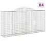 Gabion baskets 4 pcs arch shape iron 300x50x140/160 cm by vidaXL, Pots and planters - Ref: Foro24-3146739, Price: 623,17 €, D...
