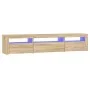 TV-Schrank mit LED-Leuchten Sonoma-Eiche 195x35x40 cm von vidaXL, TV-Möbel - Ref: Foro24-3152740, Preis: 124,99 €, Rabatt: %