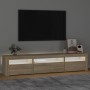 TV-Schrank mit LED-Leuchten Sonoma-Eiche 195x35x40 cm von vidaXL, TV-Möbel - Ref: Foro24-3152740, Preis: 124,75 €, Rabatt: %