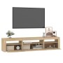TV-Schrank mit LED-Leuchten Sonoma-Eiche 195x35x40 cm von vidaXL, TV-Möbel - Ref: Foro24-3152740, Preis: 124,75 €, Rabatt: %