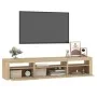 TV-Schrank mit LED-Leuchten Sonoma-Eiche 195x35x40 cm von vidaXL, TV-Möbel - Ref: Foro24-3152740, Preis: 124,99 €, Rabatt: %