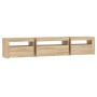 TV-Schrank mit LED-Leuchten Sonoma-Eiche 195x35x40 cm von vidaXL, TV-Möbel - Ref: Foro24-3152740, Preis: 124,75 €, Rabatt: %