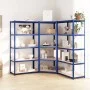 5-level shelf, 3 units, steel and plywood in blue color. by vidaXL, Industrial shelving - Ref: Foro24-3154196, Price: 147,17 ...