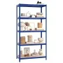 5-level shelf, 3 units, steel and plywood in blue color. by vidaXL, Industrial shelving - Ref: Foro24-3154196, Price: 147,17 ...