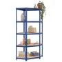 5-level shelf, 3 units, steel and plywood in blue color. by vidaXL, Industrial shelving - Ref: Foro24-3154196, Price: 147,17 ...