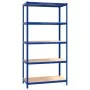 5-level shelf, 3 units, steel and plywood in blue color. by vidaXL, Industrial shelving - Ref: Foro24-3154196, Price: 147,17 ...