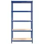 5-level shelf, 3 units, steel and plywood in blue color. by vidaXL, Industrial shelving - Ref: Foro24-3154196, Price: 147,17 ...