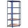 5-level shelf, 3 units, steel and plywood in blue color. by vidaXL, Industrial shelving - Ref: Foro24-3154196, Price: 147,17 ...