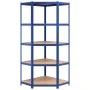 5-level shelf, 3 units, steel and plywood in blue color. by vidaXL, Industrial shelving - Ref: Foro24-3154196, Price: 147,17 ...