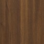Mesita de noche madera contrachapada marrón roble 100x35x40 cm