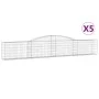 Gabion baskets 5 pcs arch shape iron 400x30x60/80 cm by vidaXL, Pots and planters - Ref: Foro24-3146843, Price: 496,81 €, Dis...