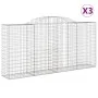 Gabion baskets 3 units, arched shape, iron, 300x50x140/160 cm by vidaXL, Pots and planters - Ref: Foro24-3146738, Price: 489,...