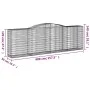 Gabionenkörbe 5 Stück Bogenform Eisen 400x50x120/140 cm von vidaXL, Töpfe und Pflanzgefäße - Ref: Foro24-3147012, Preis: 869,...