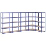 Regal 5 Ebenen, 5 Einheiten, Stahl und blaues Sperrholz von vidaXL, Industrieregale - Ref: Foro24-3154186, Preis: 235,30 €, R...