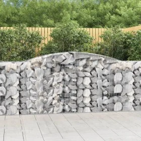 Gabion baskets 2 pcs arc shape iron 400x50x100/120 cm by vidaXL, Pots and planters - Ref: Foro24-3146996, Price: 303,37 €, Di...