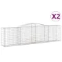 Gabion baskets 2 pcs arc shape iron 400x50x100/120 cm by vidaXL, Pots and planters - Ref: Foro24-3146996, Price: 303,37 €, Di...