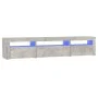 Mueble de TV con luces LED gris hormigón 195x35x40 cm de vidaXL, Muebles TV - Ref: Foro24-3152741, Precio: 135,28 €, Descuent...