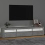 TV-Möbel mit betongrauen LED-Leuchten 195x35x40 cm von vidaXL, TV-Möbel - Ref: Foro24-3152741, Preis: 133,75 €, Rabatt: %