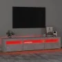 TV-Möbel mit betongrauen LED-Leuchten 195x35x40 cm von vidaXL, TV-Möbel - Ref: Foro24-3152741, Preis: 135,28 €, Rabatt: %