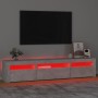 TV-Möbel mit betongrauen LED-Leuchten 195x35x40 cm von vidaXL, TV-Möbel - Ref: Foro24-3152741, Preis: 133,75 €, Rabatt: %