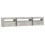 Mueble de TV con luces LED gris hormigón 195x35x40 cm de vidaXL, Muebles TV - Ref: Foro24-3152741, Precio: 135,28 €, Descuent...